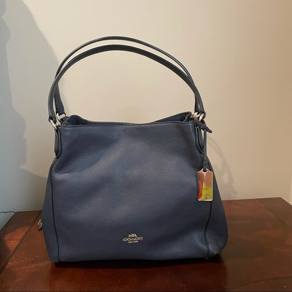 Coach Edie Blue Shoulder Bag - Picture 4 of 16